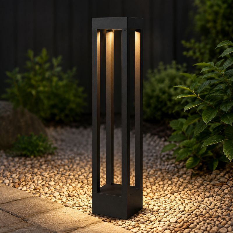 Black Large Bollard Light (1147) 12W