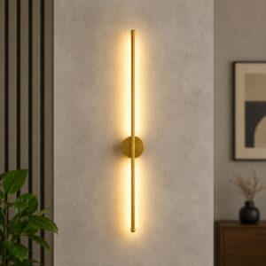 Vertical Golden Wall Light (098) 12W